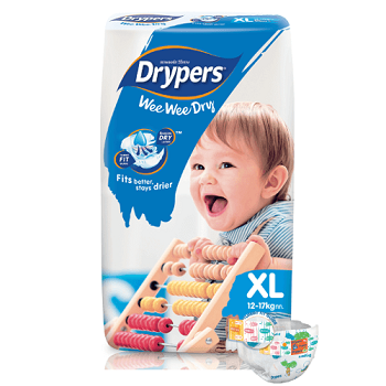 Exclusively yours-Drypers Wee Wee Dry XLarge - size 5
